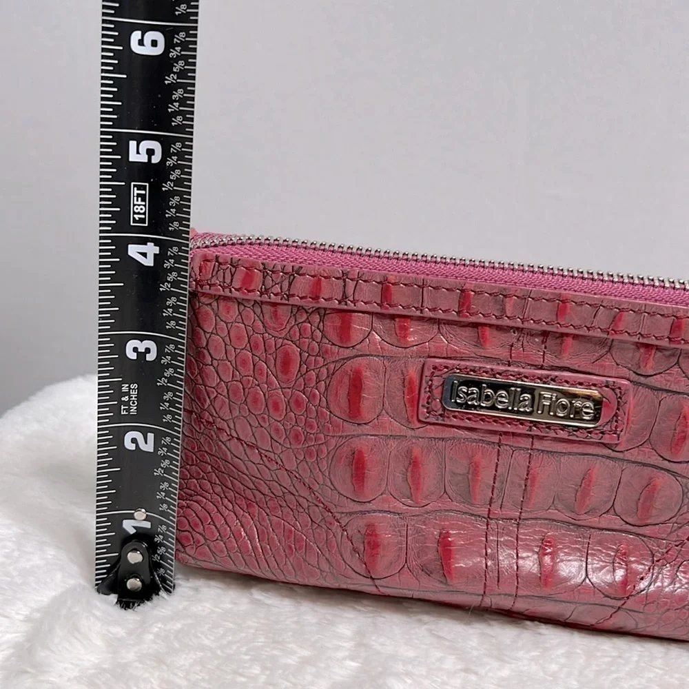 Isabella Fiore Pink Embossed Wristlet
